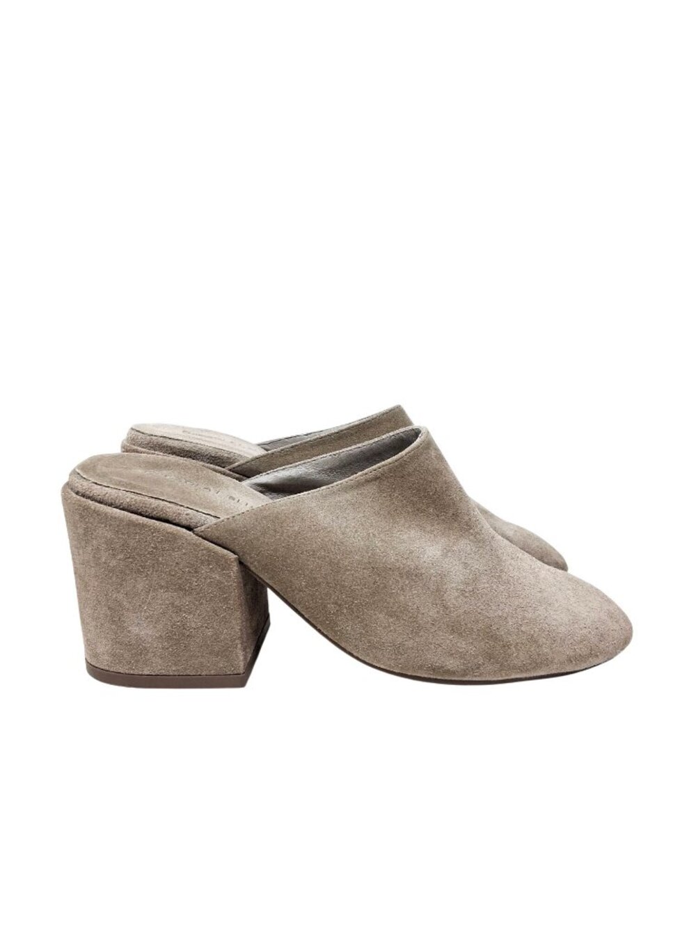 Chocolat Blu Taupe Suede Mules Size 37